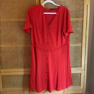 Pretty red, lightly worn, MANGO dress